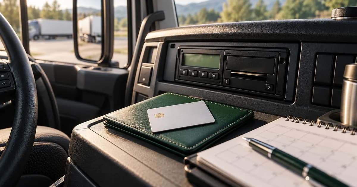 Driver tachograph card and renewal paperwork