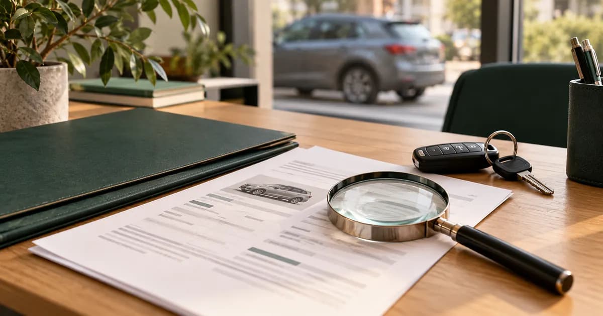 Vehicle documents reviewed before a second-hand purchase