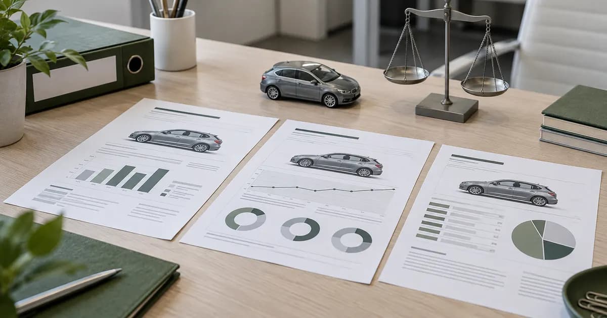 Documentos que representan distintos criterios de valoración de un coche